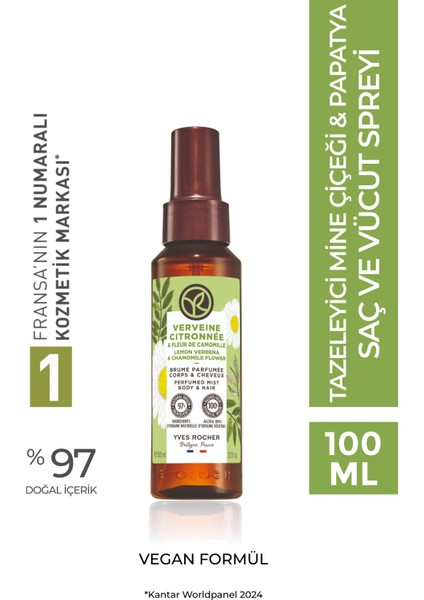 Saç ve Vücut Spreyi- Tazeleyici Mine Çiçeği Papatya- Vegan