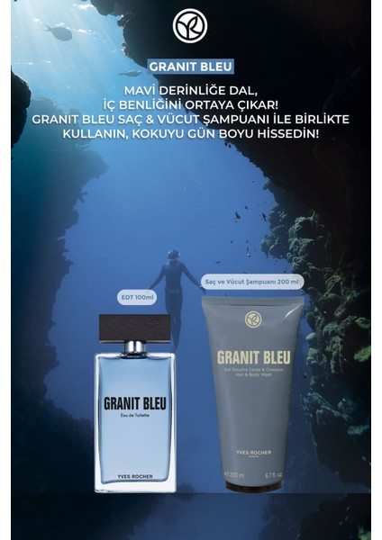 Saç ve Vücut Şampuanı-Granit Bleu- Erkek-200ml