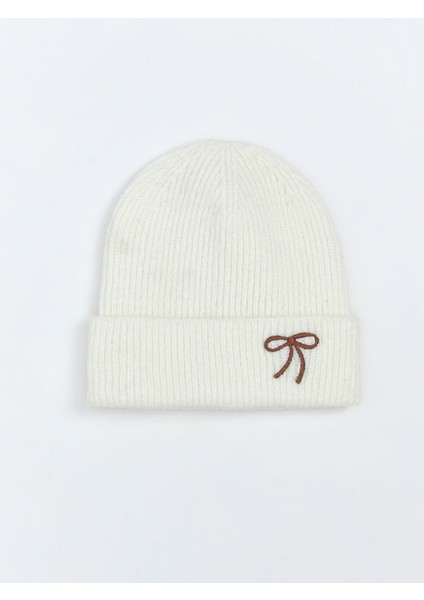 Yeni Sezon Fiyonk Nakışlı Kız Çocuk Bere