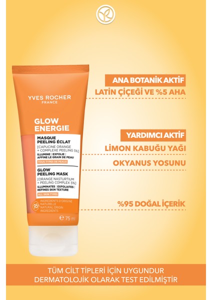 Peeling Maske - %5 Aha - Işıltı Veren Antioksidan Botanik Kompleks Bakım Glow Energie 75ML-91326