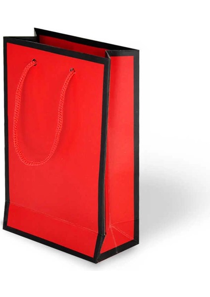 Mat Kırmızı Karton Çanta 11X16,5CM
