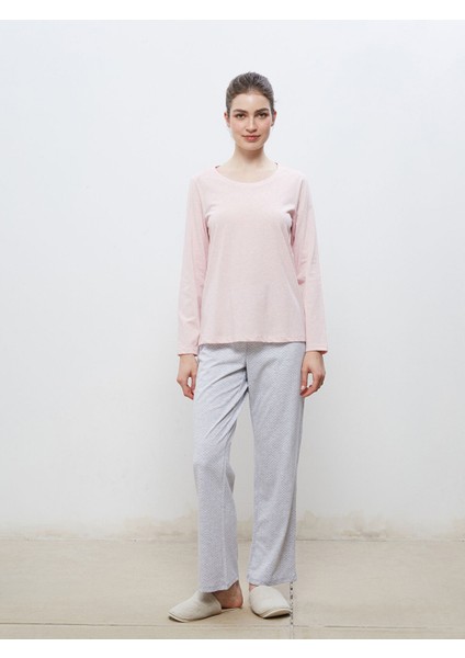 Yeni Sezon Bisiklet Yaka Kadın Pijama Takımı