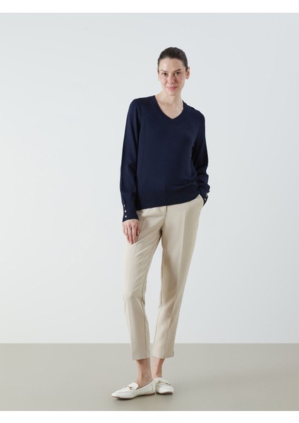 Yeni Sezon V Yaka Kadın Triko Kazak modelleri