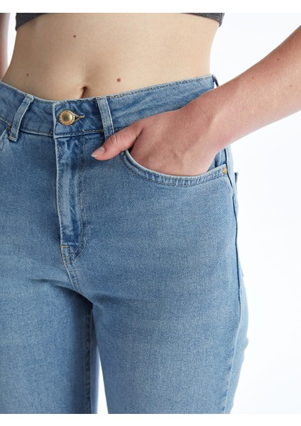 Yeni Sezon Yüksek Bel Straight Fit Kadın Jean Pantolon fırsatları