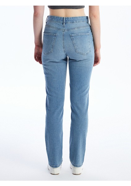 Yeni Sezon Yüksek Bel Straight Fit Kadın Jean Pantolon indirimleri