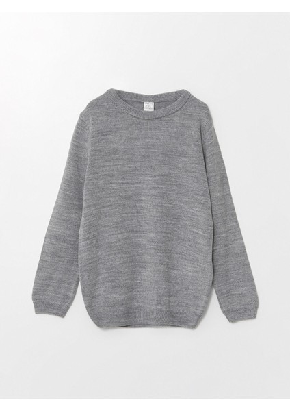 Yeni Sezon Bisiklet Yaka Basic Uzun Kollu Kız Çocuk Triko Kazak