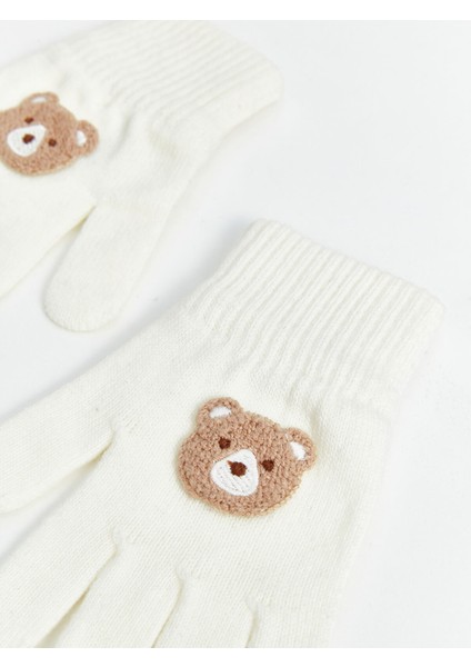 Yeni Sezon Ayıcık Nakışlı Kız Çocuk Eldiven fiyatları