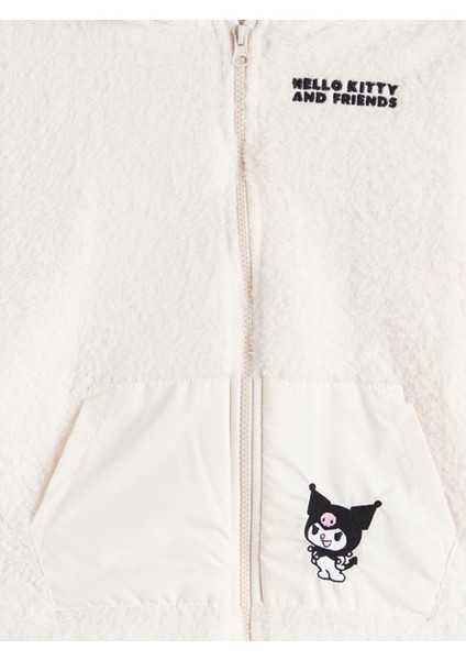 Yeni Sezon Kapüşonlu Hello Kitty Nakışlı Pelüş Kız Çocuk Hırka fırsatları