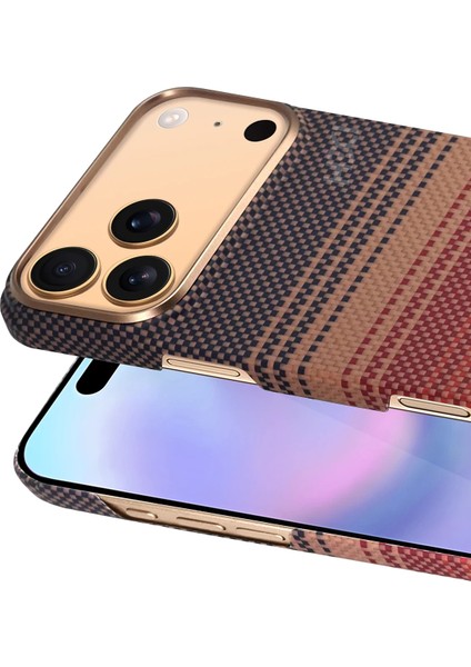 Apple iPhone 17 Pro Max HBC-350 Ruaha Kevlar Magsafe Kapak - Gün Batımı modelleri