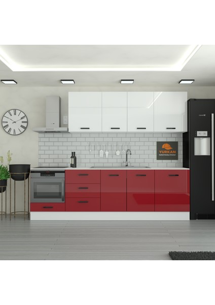 265 cm Mutfak Dolabı Mdf Kapak Tezgah Dahil YRKN265 101