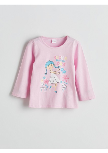 Yeni Sezon Bisiklet Yaka Baskılı Kız Çocuk Pijama Takımı fiyatları