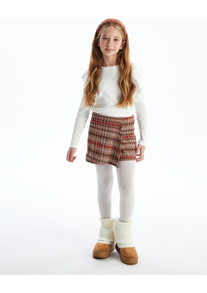 Yeni Sezon Beli Lastikli Kız Çocuk Şort Etek