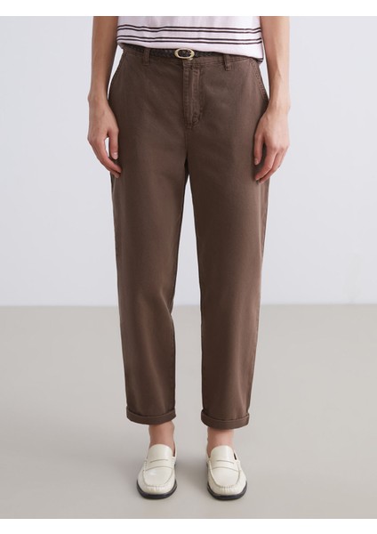 Yeni Sezon Beli Kemerli Carrot Fit Kadın Jean Pantolon fiyatları