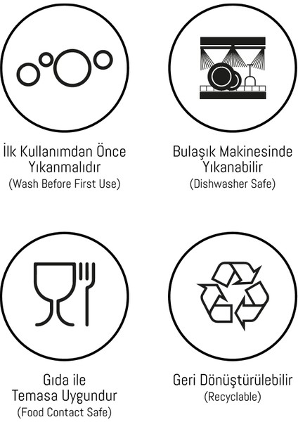 Raye 6'lı Pasta Tabağı Seti - Renkli