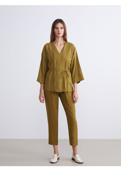 Yeni Sezon Şal Yaka Dokulu Kadın Kimono fiyatları