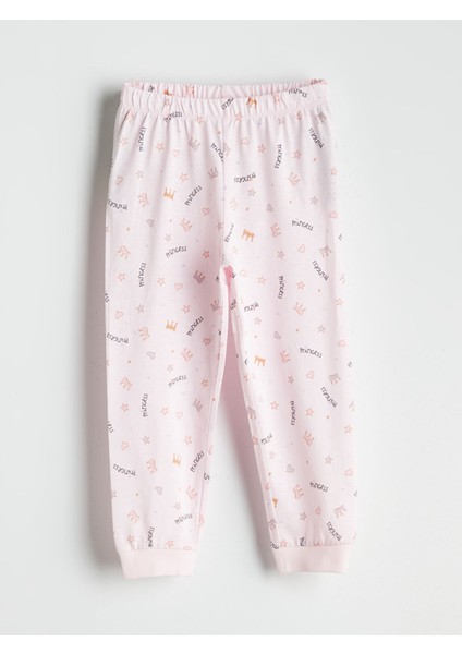 Yeni Sezon Beli Lastikli Kız Çocuk Pijama Alt