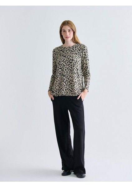 Yeni Sezon Bisiklet Yaka Desenli Bluz fiyatları