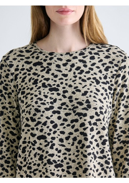 Yeni Sezon Bisiklet Yaka Desenli Bluz modelleri