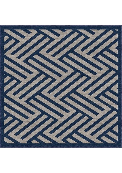 Clota Modern Lacivert Polyester ve Pamuklu Yıkanabilir Kaydırmaz Taban Dijital Baskı Halı indirimleri