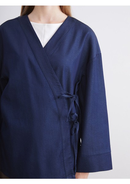 Yeni Sezon Kruvaze Yaka Kadın Kimono modelleri