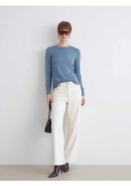 Yeni Sezon Bisiklet Yaka Kadın Triko Kazak modelleri