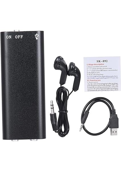 Mini USB Dijital Ses Kaydedici Diktafon Mp3 Müzik Çalar Taşınabilir Kayıt Cihazı Dersler Toplantıları Için 96 Saat Kaydedilen Dosyalar Sınıf Mülakat indirimleri
