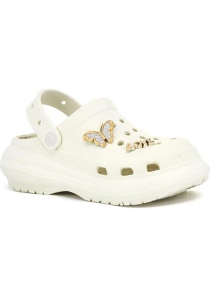 Riva Kaymaz Taban Yumuşak Esnek Taşlı Günlük Kız Çocuk Terlik