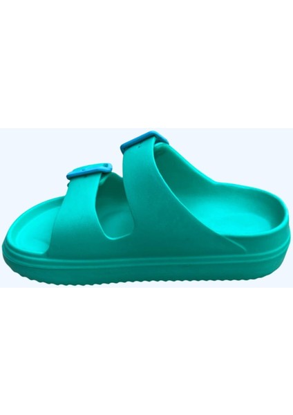 Çift Tokalı Plaj-Havuz-Bahçe-Tatil-Günlük Açık Stickerlı Çocuk Terliği modelleri