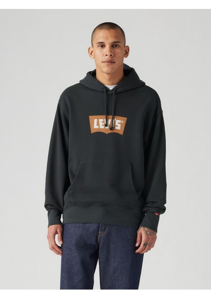 Erkek Siyah Kapüşonlu Sweatshirt 003VL-0003