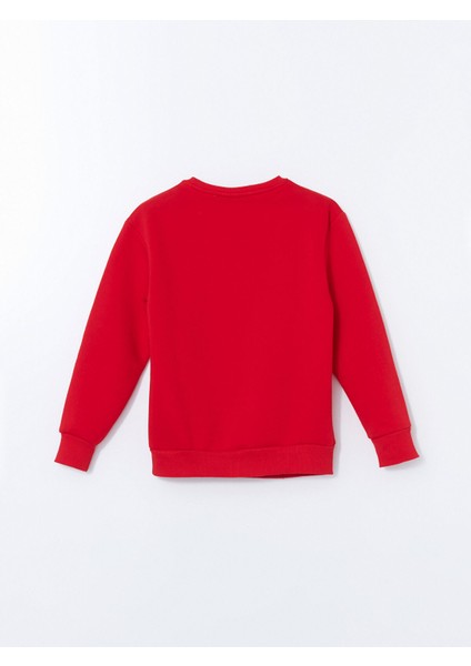 Yeni Sezon Bisiklet Yaka Baskılı Kız Çocuk Sweatshirt modelleri