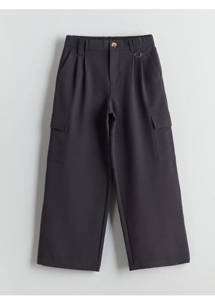 Yeni Sezon Wideleg Pileli Kız Çocuk Pantolon