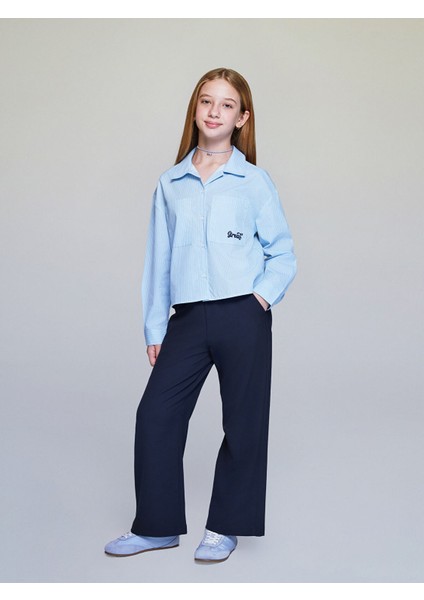 Yeni Sezon Beli Lastikli Kız Çocuk Pantolon