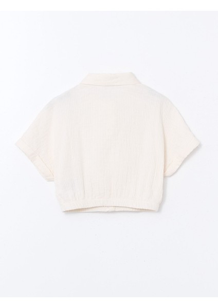 Yeni Sezon Kısa Kollu Müslin Kız Çocuk Gömlek fiyatları