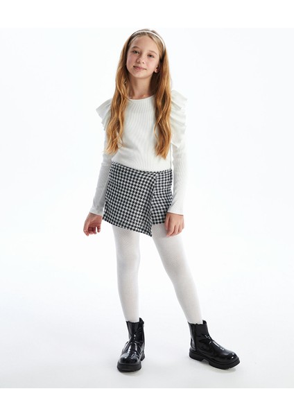 Yeni Sezon Beli Lastikli Kız Çocuk Şort Etek