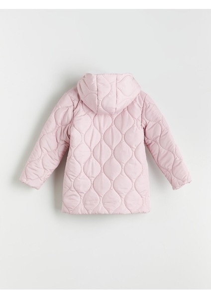 Yeni Sezon Kapüşonlu Kapitone Desenli Kız Çocuk Mont fiyatları