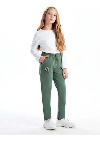 Yeni Sezon Beli Lastikli Kız Çocuk Jogger Eşofman Altı