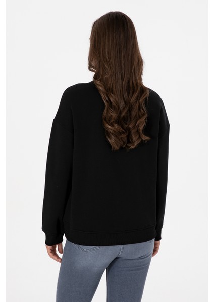 Kadın Siyah Sweatshirt 50313586-VR046 indirimleri