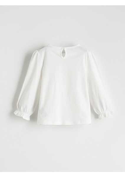 Yeni Sezon Bisiklet Yaka Çiçekli Kız Çocuk Bluz modelleri