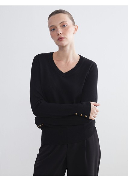 Yeni Sezon V Yaka Kadın Triko Kazak