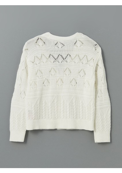 Yeni Sezon V Yaka Ajurlu Kız Çocuk Triko Hırka fiyatları