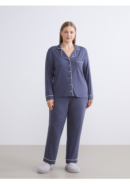 Yeni Sezon Gömlek Yaka Kadın Pijama Takımı fiyatları