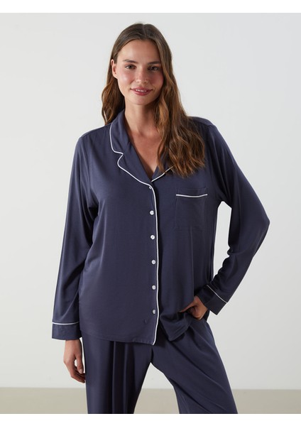 Yeni Sezon Gömlek Yaka Kadın Pijama Takımı modelleri