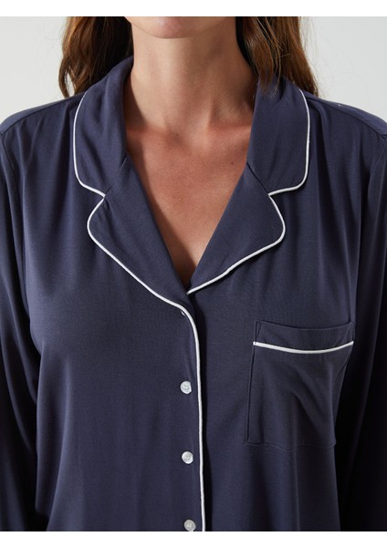 Yeni Sezon Gömlek Yaka Kadın Pijama Takımı fırsatları