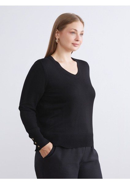 Yeni Sezon V Yaka Kadın Triko Kazak modelleri