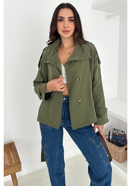 Kadın Astarlı Kemerli Düğmeli Trenç – Zarif & Güçlü Stil modelleri