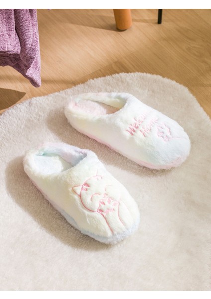 Yeni Sezon Kedi Nakışlı Kadın Ev Terliği fiyatları