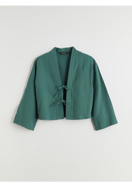 Yeni Sezon V Yaka Oversize Müslin Kadın Kimono