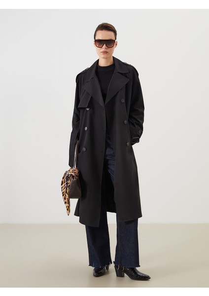 Yeni Sezon Kruvaze Yaka Oversize Kadın Trençkot fiyatları