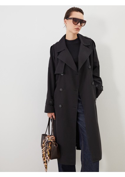 Yeni Sezon Kruvaze Yaka Oversize Kadın Trençkot modelleri