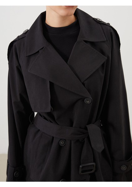 Yeni Sezon Kruvaze Yaka Oversize Kadın Trençkot fırsatları